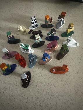 Minecraft Nano Metalfigs Die-Cast Figures Lot of 20